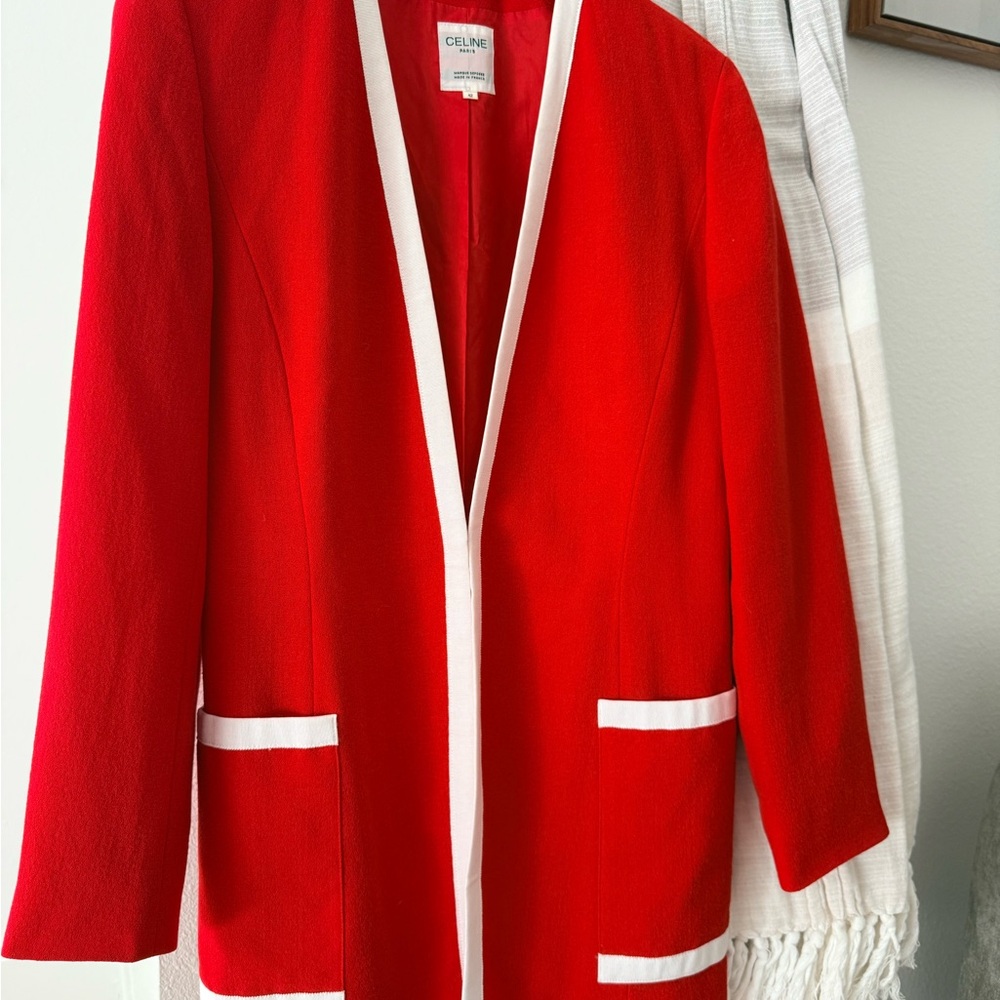 Celine Vintage Red Blazer